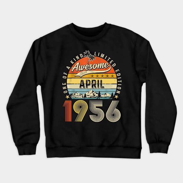 Awesome Since April 1956 Vintage 67th Birthday Crewneck Sweatshirt by nakaahikithuy